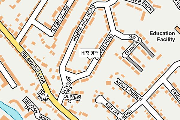 HP3 9PY map - OS OpenMap – Local (Ordnance Survey)