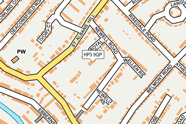 HP3 9QP map - OS OpenMap – Local (Ordnance Survey)