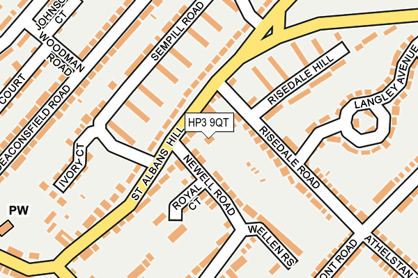 HP3 9QT map - OS OpenMap – Local (Ordnance Survey)