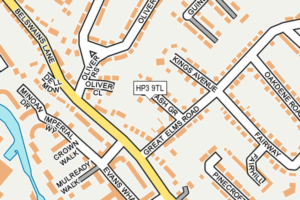 HP3 9TL map - OS OpenMap – Local (Ordnance Survey)