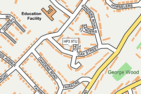 HP3 9TU map - OS OpenMap – Local (Ordnance Survey)