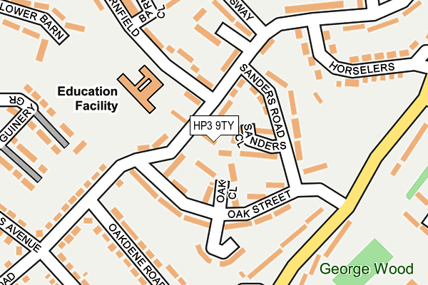 HP3 9TY map - OS OpenMap – Local (Ordnance Survey)