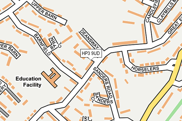 HP3 9UD map - OS OpenMap – Local (Ordnance Survey)