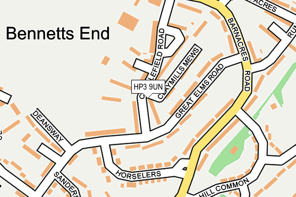 HP3 9UN map - OS OpenMap – Local (Ordnance Survey)