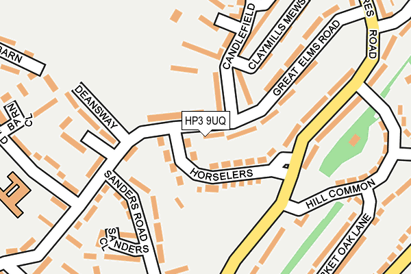 HP3 9UQ map - OS OpenMap – Local (Ordnance Survey)