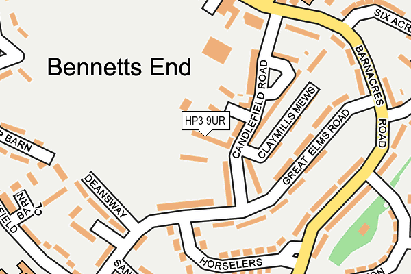 HP3 9UR map - OS OpenMap – Local (Ordnance Survey)