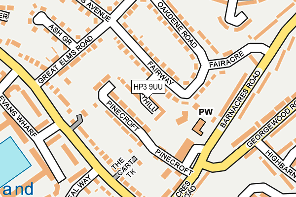 HP3 9UU map - OS OpenMap – Local (Ordnance Survey)