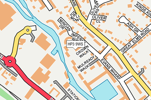HP3 9WS map - OS OpenMap – Local (Ordnance Survey)