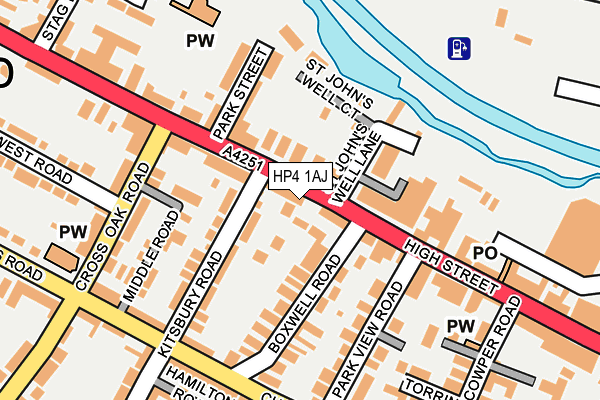 HP4 1AJ map - OS OpenMap – Local (Ordnance Survey)