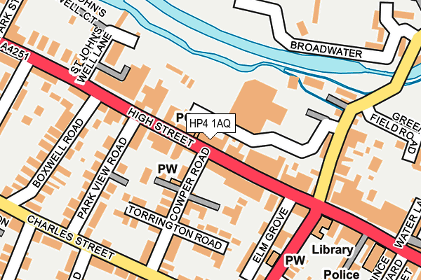 HP4 1AQ map - OS OpenMap – Local (Ordnance Survey)