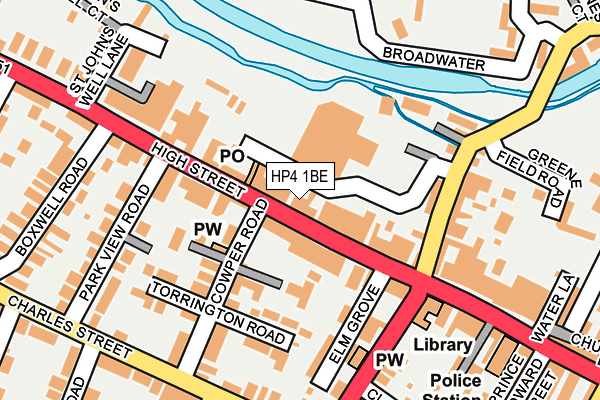 HP4 1BE map - OS OpenMap – Local (Ordnance Survey)