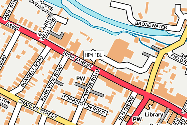 HP4 1BL map - OS OpenMap – Local (Ordnance Survey)