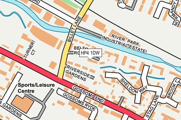 HP4 1DW map - OS OpenMap – Local (Ordnance Survey)