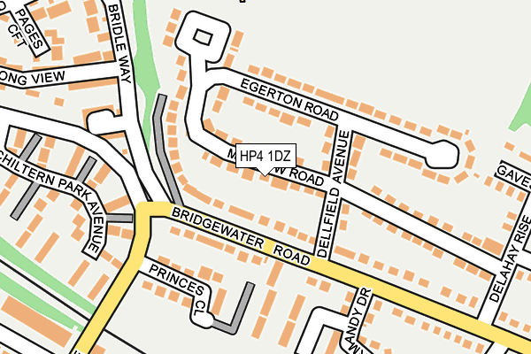 HP4 1DZ map - OS OpenMap – Local (Ordnance Survey)