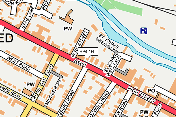 HP4 1HT map - OS OpenMap – Local (Ordnance Survey)