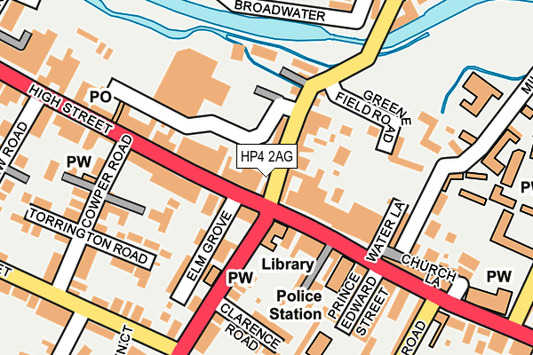 HP4 2AG map - OS OpenMap – Local (Ordnance Survey)