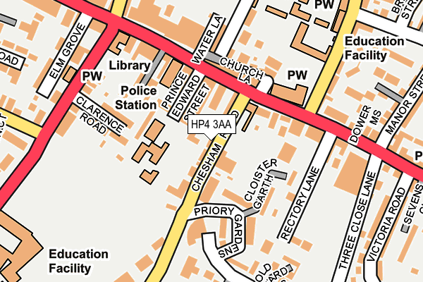 HP4 3AA map - OS OpenMap – Local (Ordnance Survey)