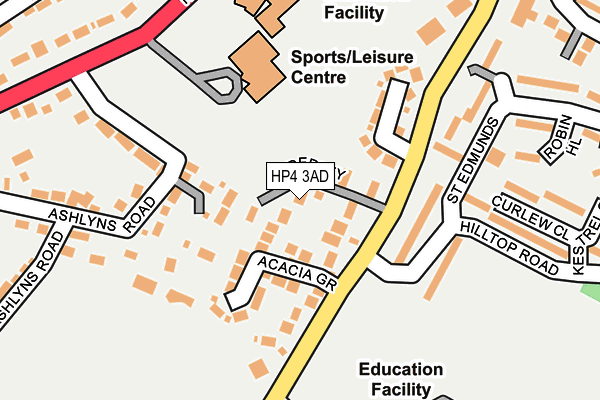 HP4 3AD map - OS OpenMap – Local (Ordnance Survey)