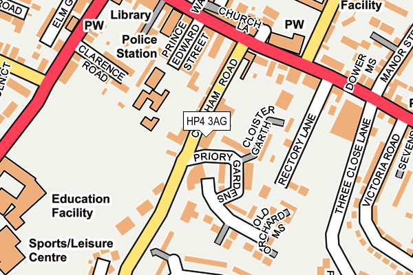 HP4 3AG map - OS OpenMap – Local (Ordnance Survey)