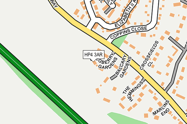 HP4 3AR map - OS OpenMap – Local (Ordnance Survey)