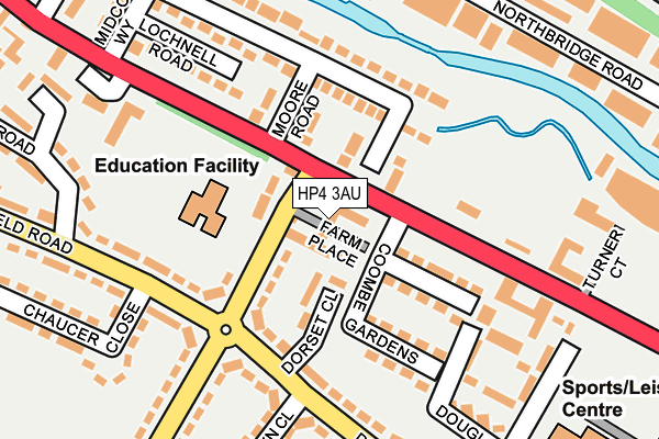 HP4 3AU map - OS OpenMap – Local (Ordnance Survey)