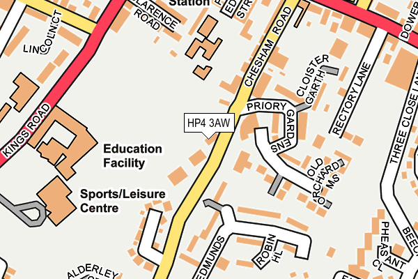 HP4 3AW map - OS OpenMap – Local (Ordnance Survey)