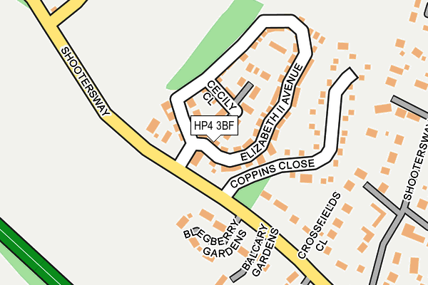 HP4 3BF map - OS OpenMap – Local (Ordnance Survey)
