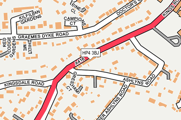 HP4 3BJ map - OS OpenMap – Local (Ordnance Survey)
