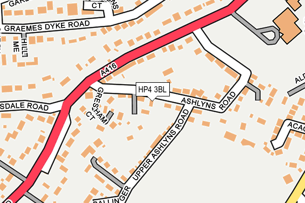 HP4 3BL map - OS OpenMap – Local (Ordnance Survey)