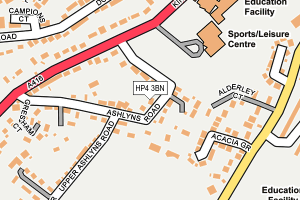 HP4 3BN map - OS OpenMap – Local (Ordnance Survey)