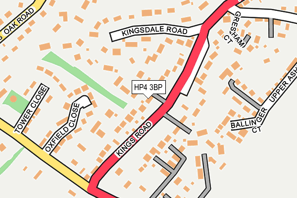 HP4 3BP map - OS OpenMap – Local (Ordnance Survey)