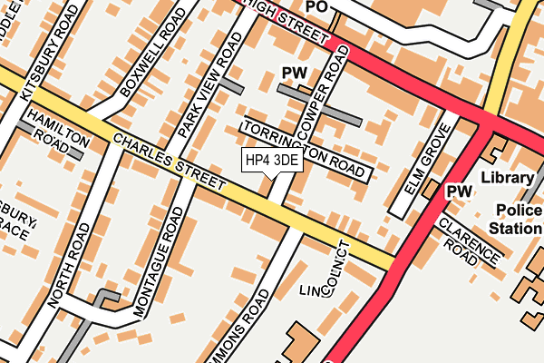 HP4 3DE map - OS OpenMap – Local (Ordnance Survey)