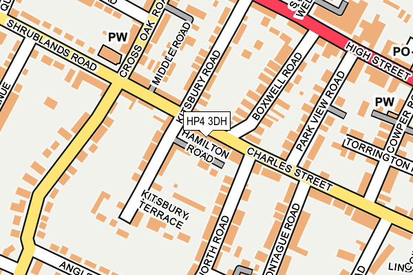 HP4 3DH map - OS OpenMap – Local (Ordnance Survey)