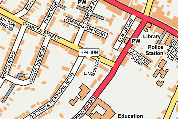 HP4 3DN map - OS OpenMap – Local (Ordnance Survey)