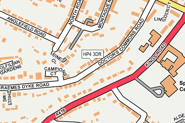 HP4 3DR map - OS OpenMap – Local (Ordnance Survey)