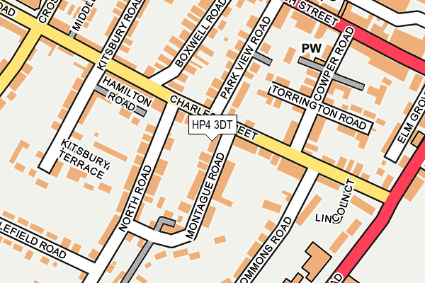 HP4 3DT map - OS OpenMap – Local (Ordnance Survey)