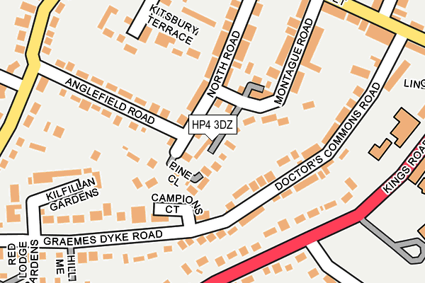 HP4 3DZ map - OS OpenMap – Local (Ordnance Survey)