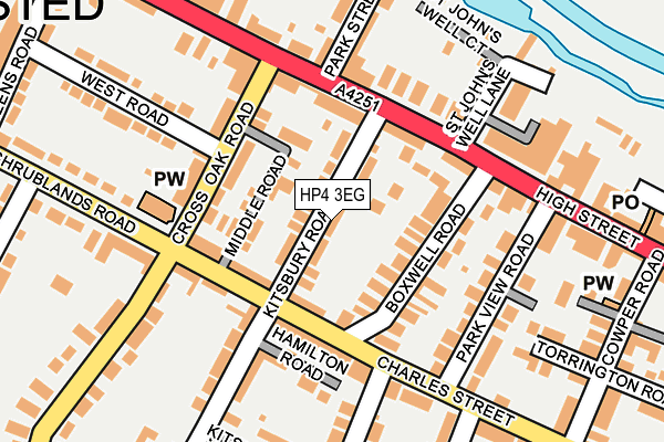 HP4 3EG map - OS OpenMap – Local (Ordnance Survey)