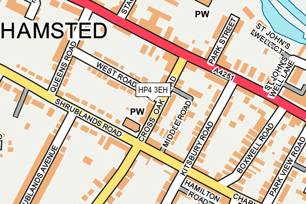 HP4 3EH map - OS OpenMap – Local (Ordnance Survey)