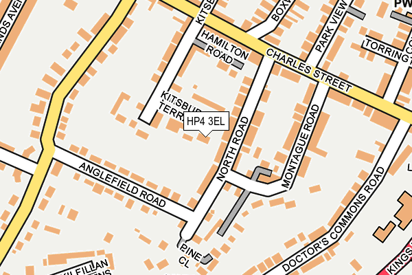 HP4 3EL map - OS OpenMap – Local (Ordnance Survey)