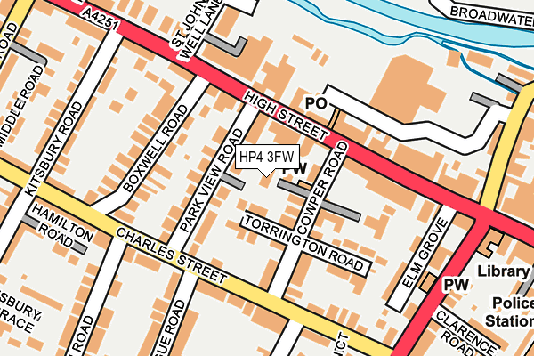 HP4 3FW map - OS OpenMap – Local (Ordnance Survey)