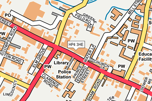 HP4 3HE map - OS OpenMap – Local (Ordnance Survey)