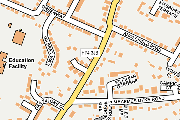 HP4 3JB map - OS OpenMap – Local (Ordnance Survey)