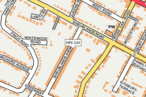 HP4 3JH map - OS OpenMap – Local (Ordnance Survey)