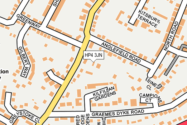 HP4 3JN map - OS OpenMap – Local (Ordnance Survey)