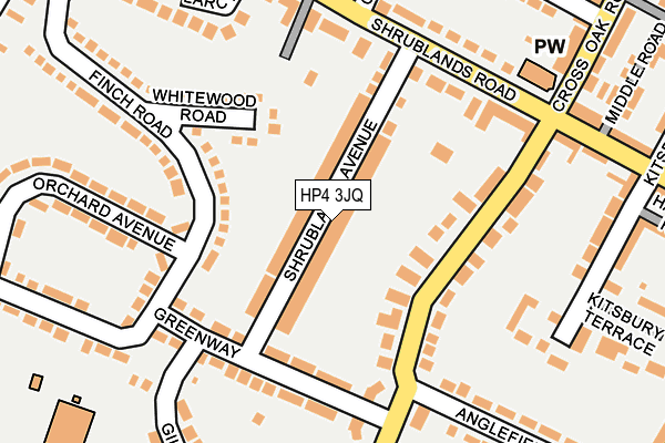 HP4 3JQ map - OS OpenMap – Local (Ordnance Survey)