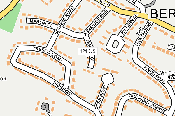 HP4 3JS map - OS OpenMap – Local (Ordnance Survey)