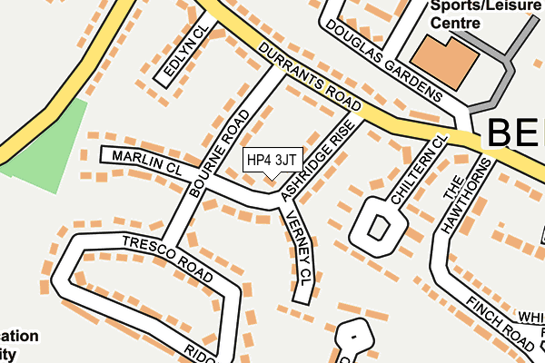 HP4 3JT map - OS OpenMap – Local (Ordnance Survey)