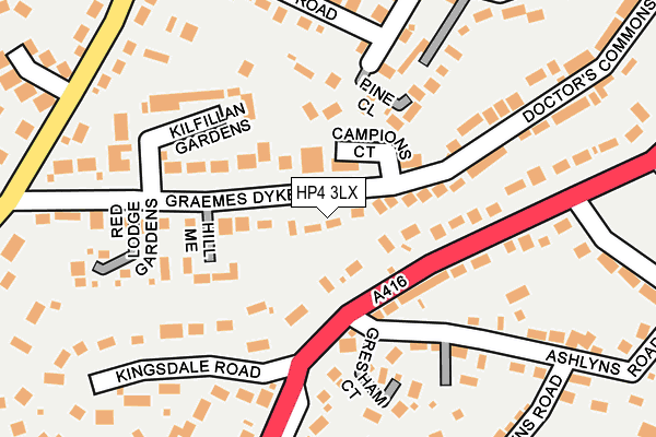 HP4 3LX map - OS OpenMap – Local (Ordnance Survey)