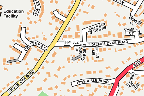 HP4 3LZ map - OS OpenMap – Local (Ordnance Survey)